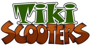 Tiki Scooters Maui scooter rental company logo