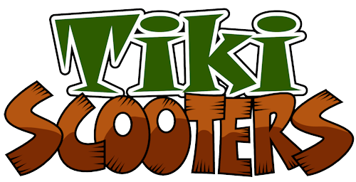 Tiki Scooters Maui scooter rental company logo
